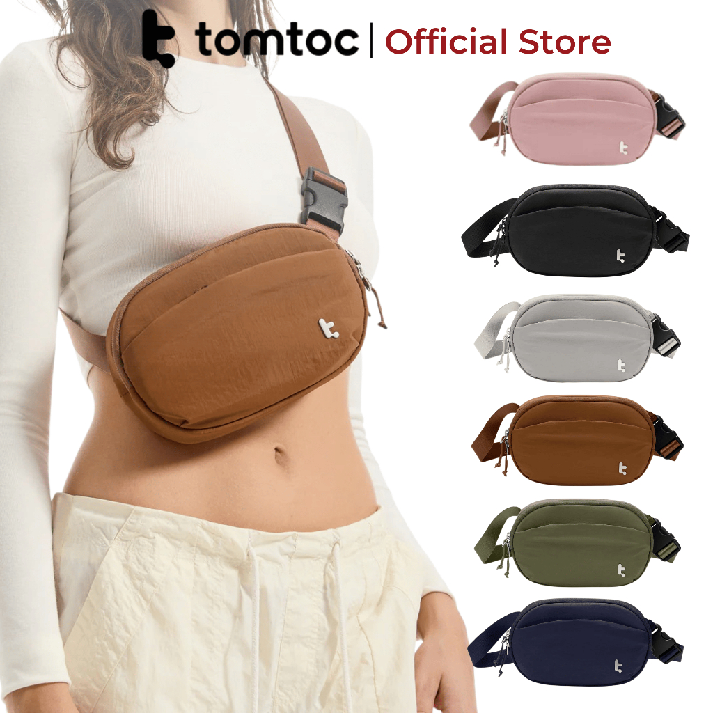 กระเป๋าคาดเอว Tomtoc Slingbean ของแท้ กะทัดรัด กันน้ํา ทนทาน (T32)