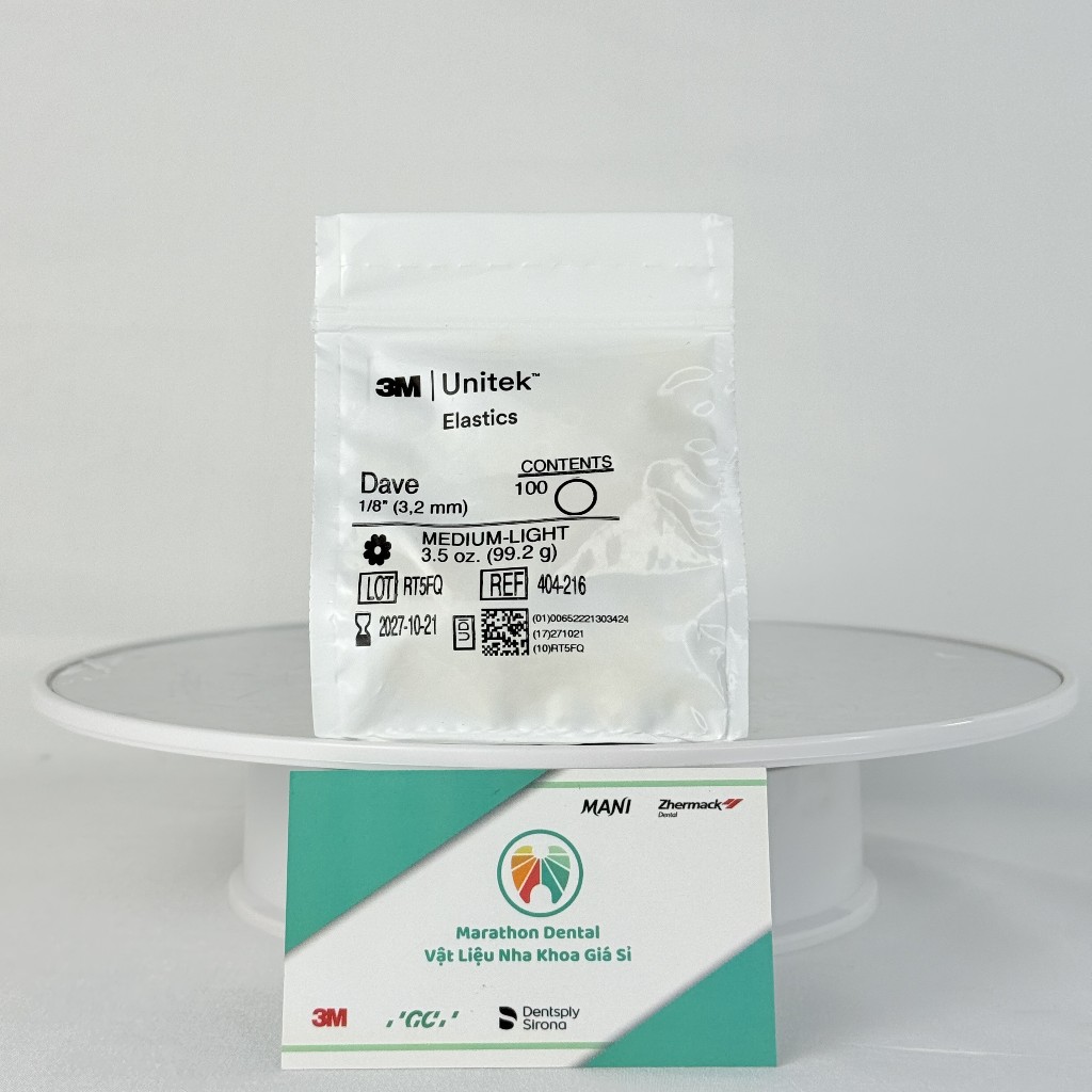 [1 ถุง] 3M Unitek Elastics 3.5; 4.0; 6.0 ออนซ์ (100 ยืดหยุ่น/ถุง) | ทันตกรรมมาราธอน