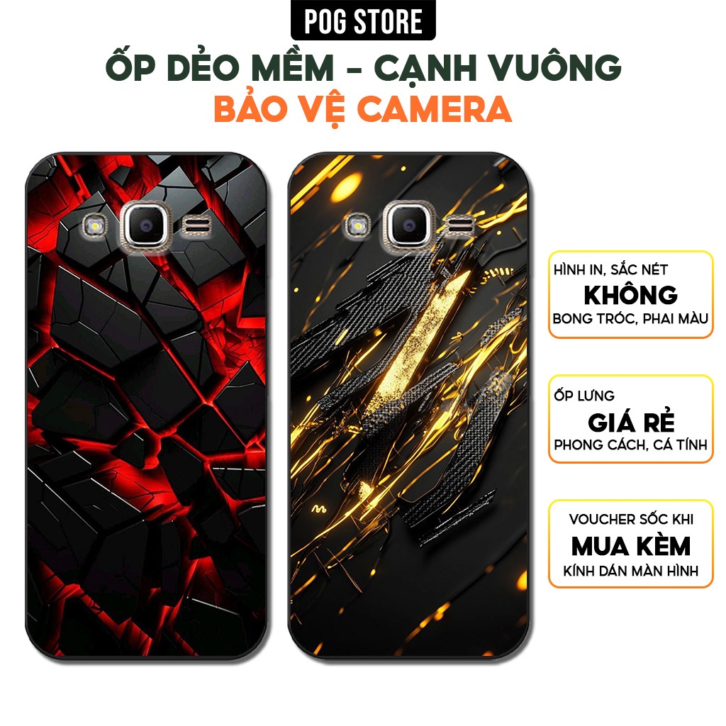 เคส Samsung J2 Prime, J5 2015, J7 2015 พร้อมลายโลหะผู้ชายเท่ๆ สีดําแข็งแรงและสวยงาม