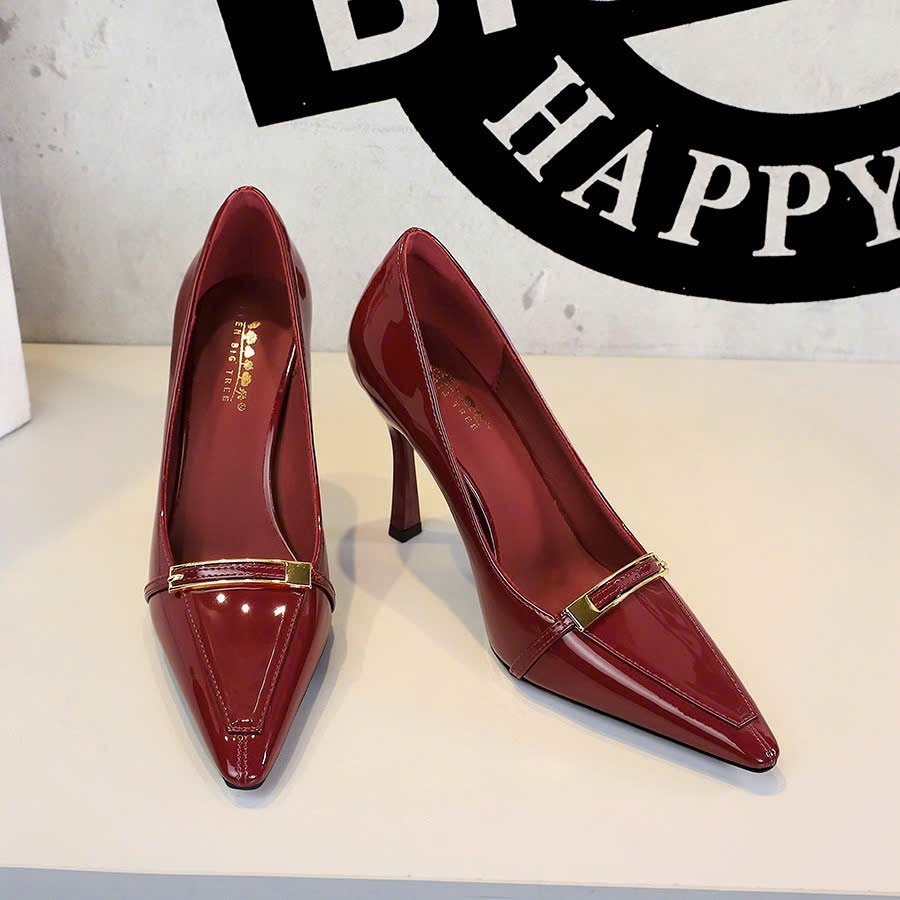 BIGTREE 1619-7 HIGH HEEL SHOES ของแท้ 1 ปีพร้อมฟองต์ P23
