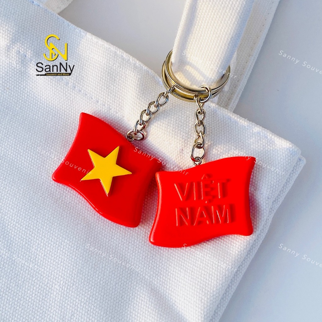 พวงกุญแจทํามือธงเวียดนาม Sanny ของที่ระลึก