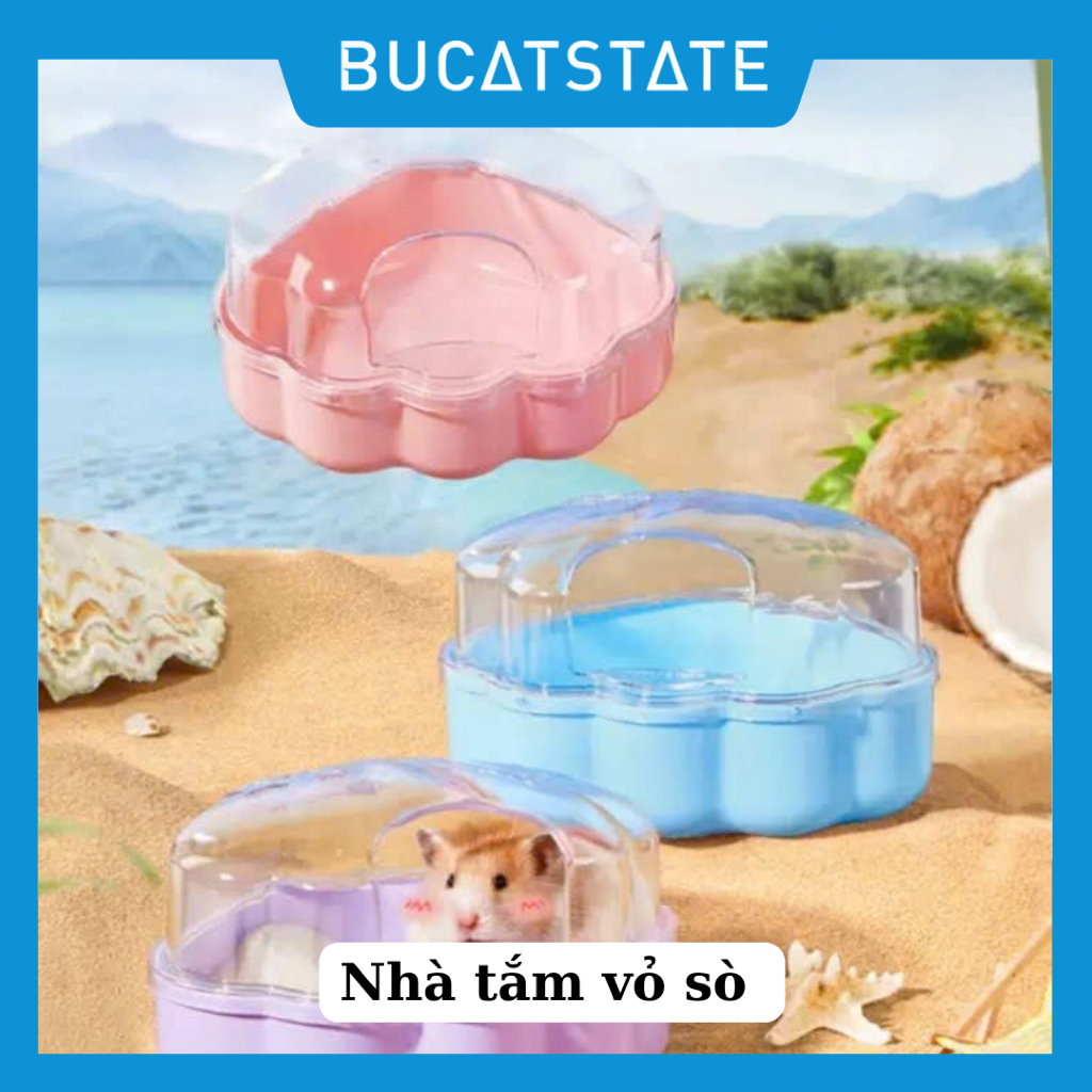 Bucatstate Mica ห้องน้ําพลาสติก Seashell Hamster คุณภาพสูง Anti-Splash สุขอนามัยที่ปลอดภัยและ Spacio