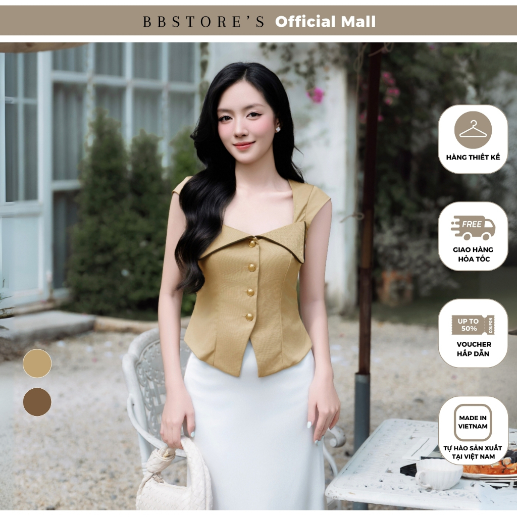 [BBSTORE] เสื้อเชิ้ตสตรีทผ้าฝ้ายเนื้อนุ่มมีกระดุมด้านหน้าคอเต่า - A4515T