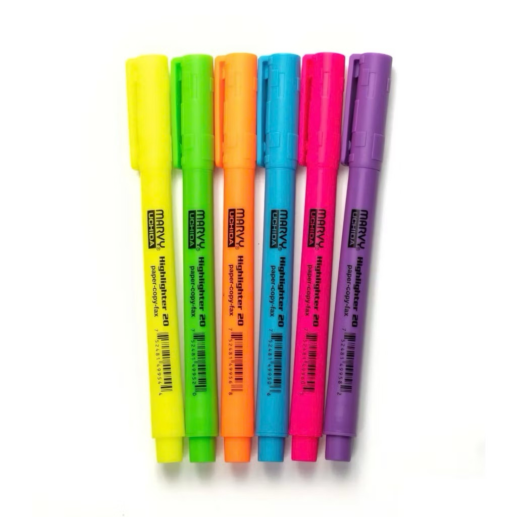 ปากกาเน้นข้อความ Marvy Uchida 20 สีนีออน
