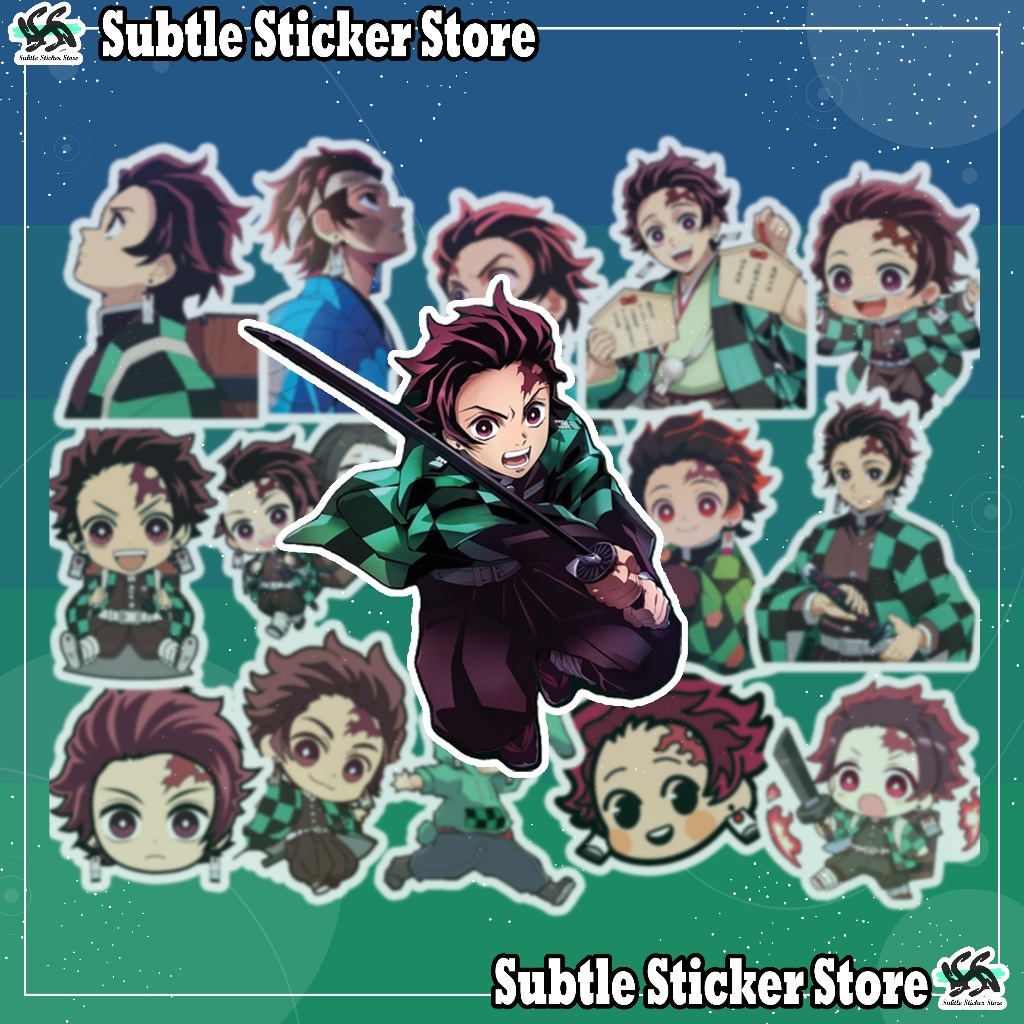 [Kimetsu no Yaiba] - ชุด 10/15 สติ๊กเกอร์ Tanjiro Kamado อะนิเมะ/มังงะ Demon Slayer สติกเกอร์ตกแต่งก