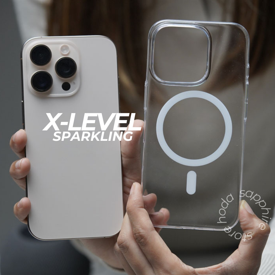 X-Level Sparkling Anti-Yellow เคสใสรองรับแม่เหล็กชาร์จไร้สาย Iphone 17 Pro Max Air 16 Plus 15 14 13