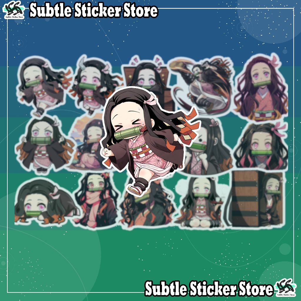 [Kimetsu no Yaiba] - ชุด 10/15 สติ๊กเกอร์ Nezuko Kamado อะนิเมะ/มังงะ Demon Slayer สติกเกอร์ตกแต่งกั
