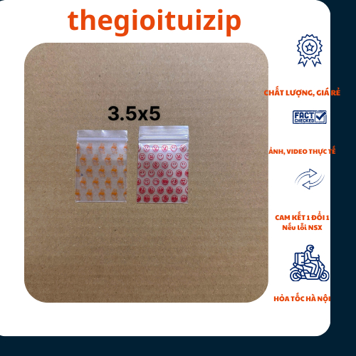 บรรจุุภัณฑ์ ถุงซิปลายสวย 100 ใบ ขนาด 3.5x5