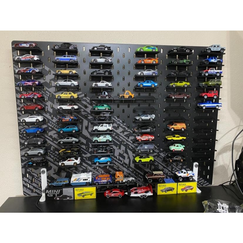 ขาตั้งโชว์ Hot Wheels บน Pegboard IKEA Skadis