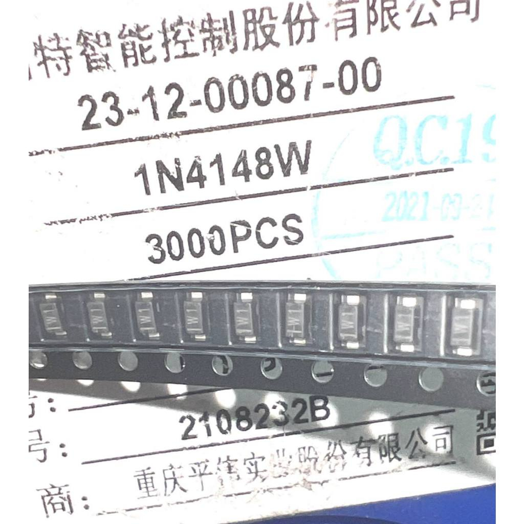 [ 100 ชิ้น ] ไดโอด 1N4148 SMD 75V 150mA W1 SOD-123 (1N4148W T4 4148)