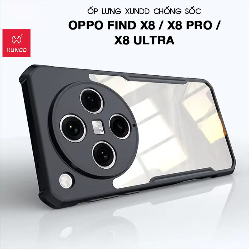 XUNDD OPPO Find X8/ Find X8 Pro/ Find X8 Ultra Case - กันกระแทก ด้านหลังลาย ขอบ TPU
