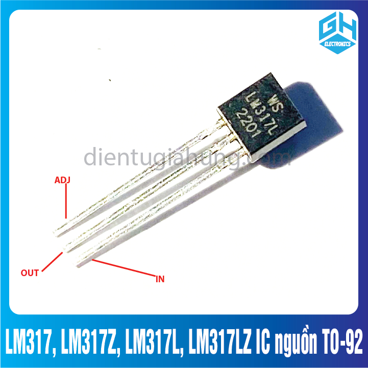 Combo 10 ตัวกันโคลงแรงดันไฟฟ้าบวก ICs LM317, LM317Z, LM317L, LM317LZ power IC TO-92