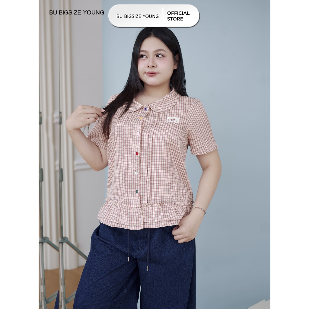 เสื้อลายสก๊อต BIGSIZE – 25HYSM168 - [BU Bigsize Young]