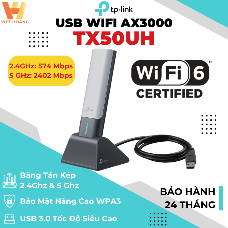 USB Wifi 6 TP-Link Archer TX50UH/ TX20U / TX20U PLUS / TX20U NANO Bandwidth AX1800
