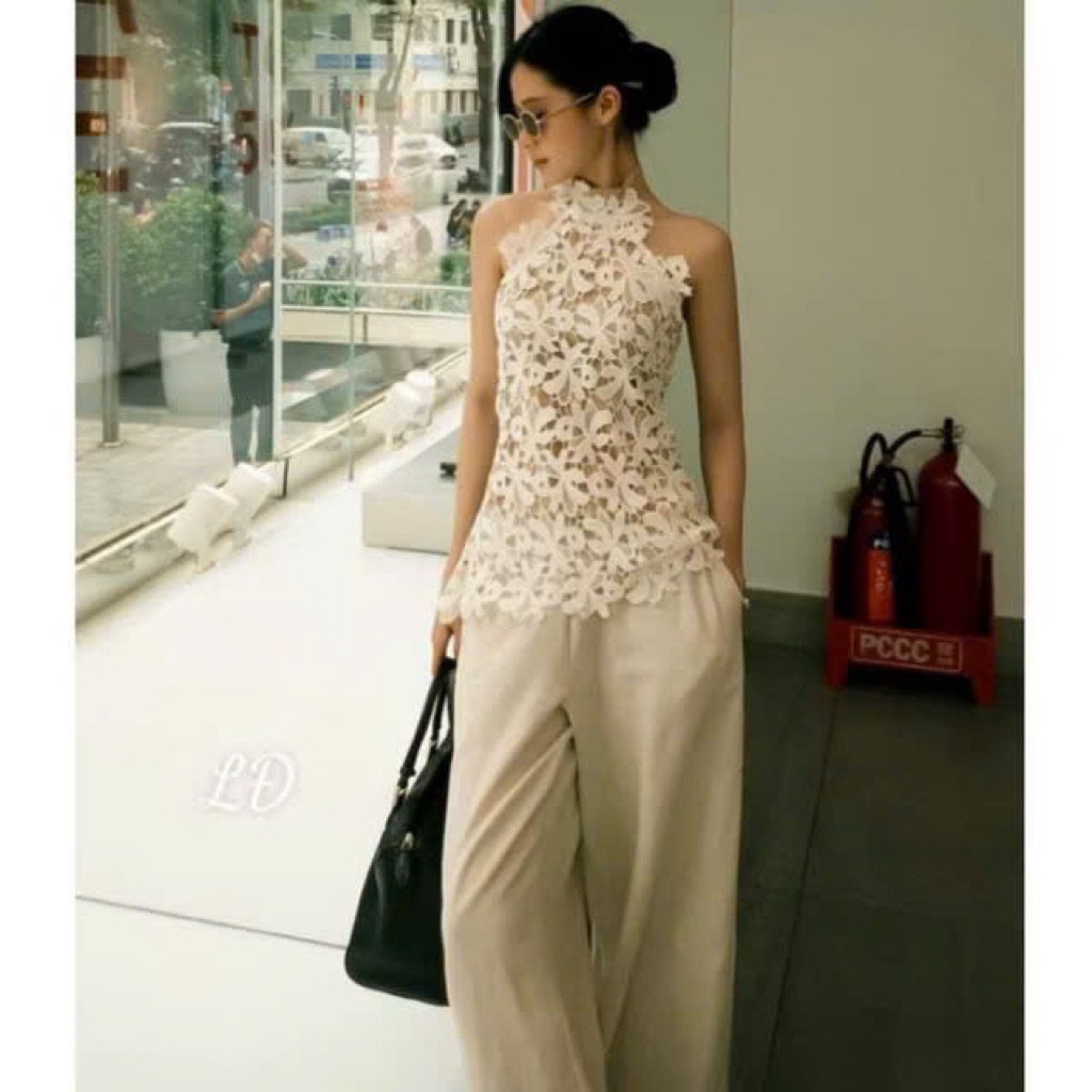 เสื้อคอปกลูกไม้ 2 ชั้น วิดีโอเจ้าของร้านมาตรฐาน (h be) -m11