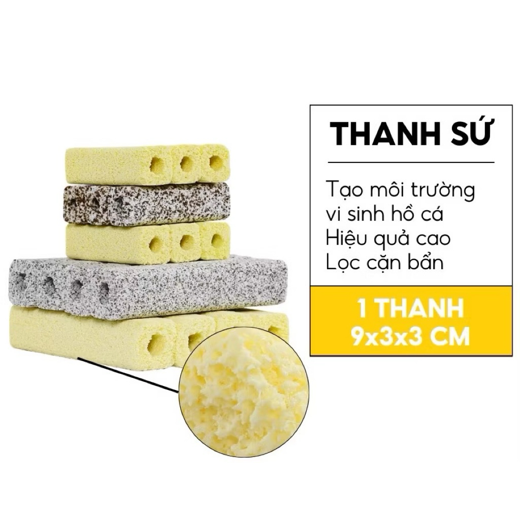 ไส้กรองเซรามิคแอปริคอท ขนาด 9x3 เครื่องกรองน้ําตู้ปลา [SMALL BAR]
