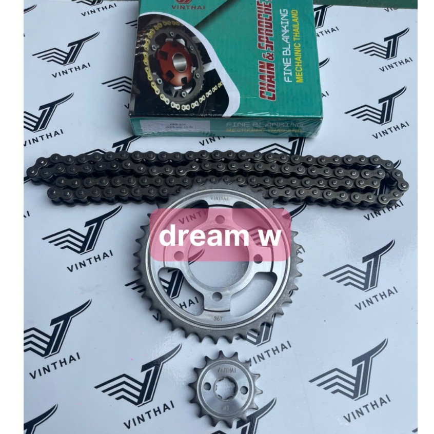 เฟืองโซ่ยี่ห้อ VIN THAI โซ่ 10 มม. คุณภาพดีมาก สําหรับดรีม / rs / sirus / tau... SPARE PARTS 98