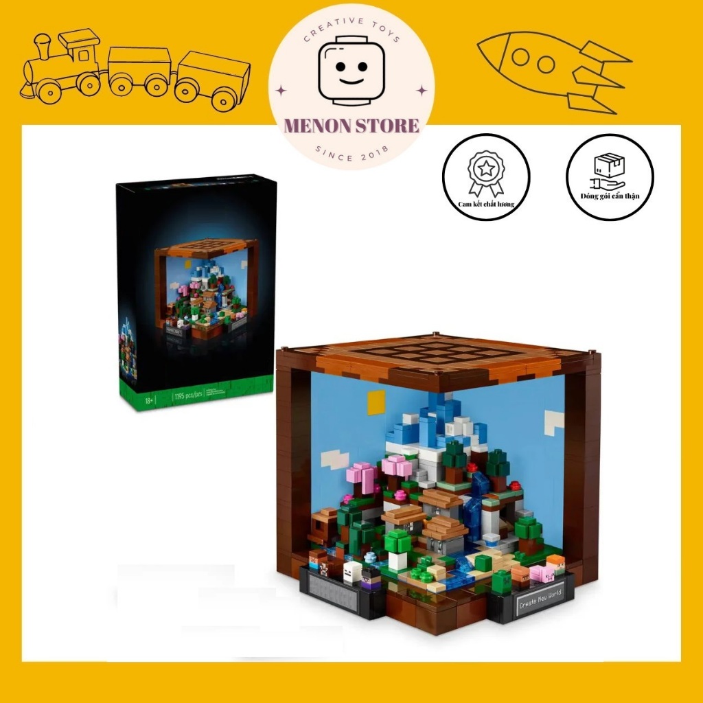 ประกอบของเล่น 65001 21265 โมเดล Crafting Box Block - ปริศนาอัจฉริยะ