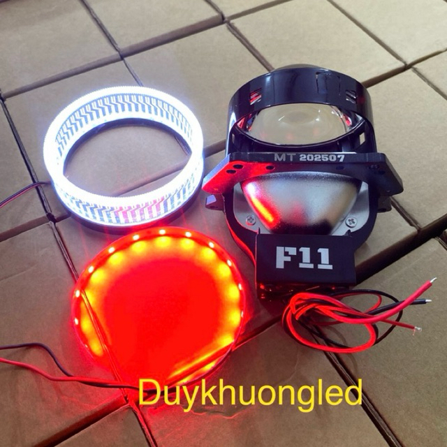 F11 Led Ball Light, Bi 3.0 60W รุ่นใหม่ 2025 สําหรับรถยนต์และมอเตอร์ไซค์ (แถม Devils Eye + 3D Ring)