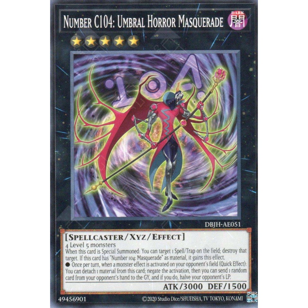 [KW2 Yugioh] [EN-AE] การ์ด DBJH-AE051 Number C104: Umbral Horror Masquerade (N) – ทั่วไป
