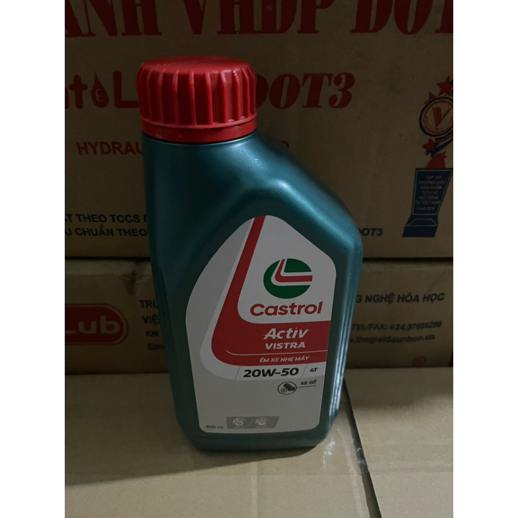 Castrol Vistra 20W50 Motorcycle Oil - ของแท้ 0.8 ลิตร
