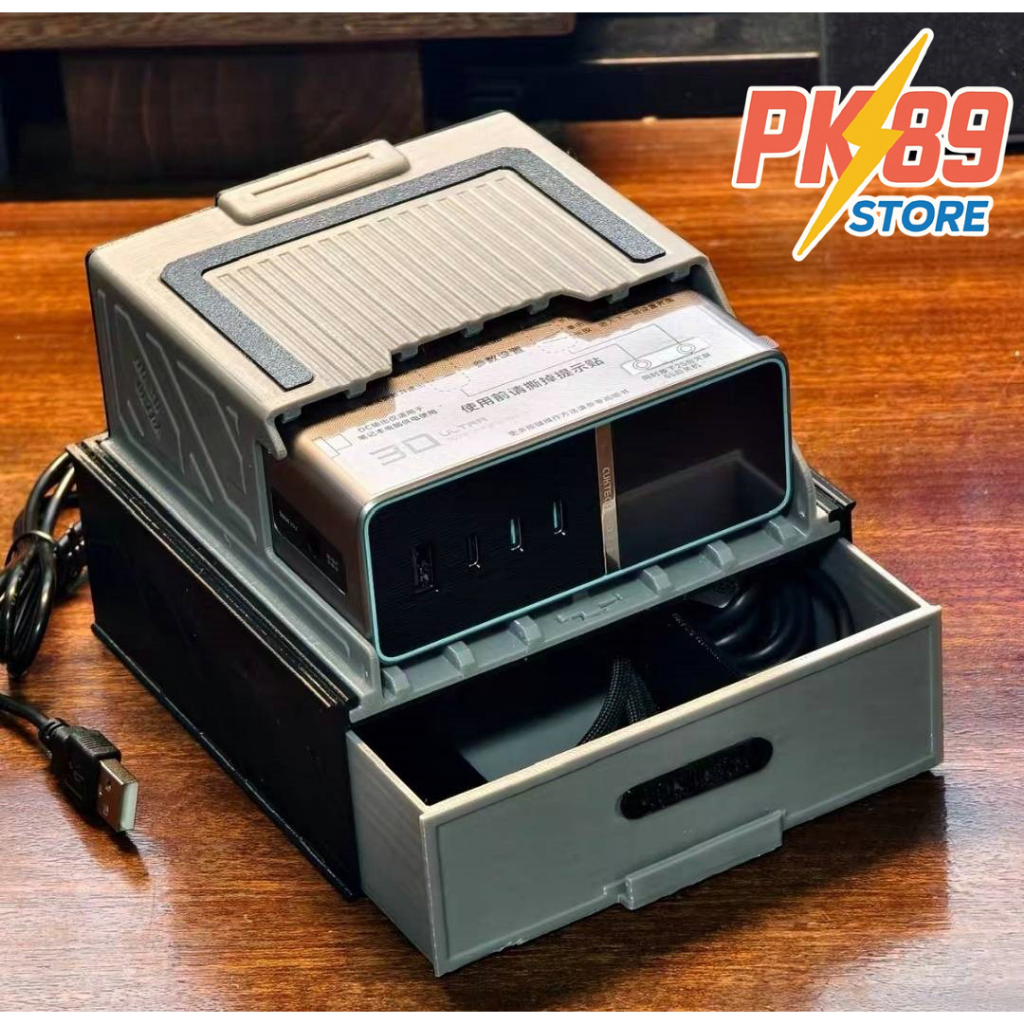 Cuktech 30 Ultra TA3005U ที่วางสถานีชาร์จเร็วพร้อมพัดลมระบายความร้อนแบบรวมและลิ้นชักสายชาร์จ