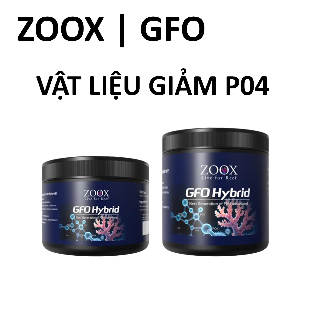 Zoox GFO Hybrid – วัสดุรุ่นใหม่ลด PO4 สําหรับตู้ปลาทะเล