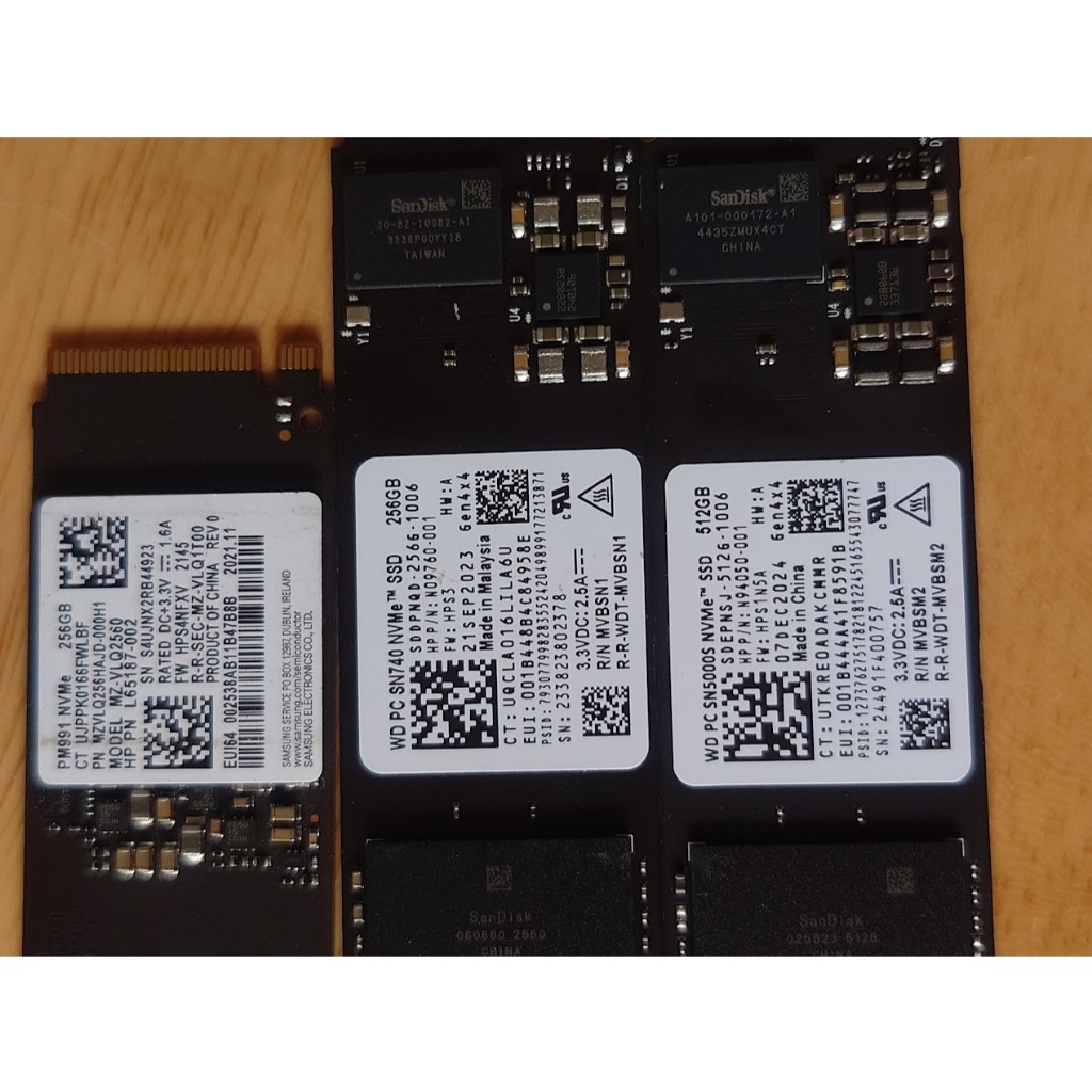 Ssd nvme ติดตั้ง wd sn740, sn5000s, samsung pm991 pm9B!