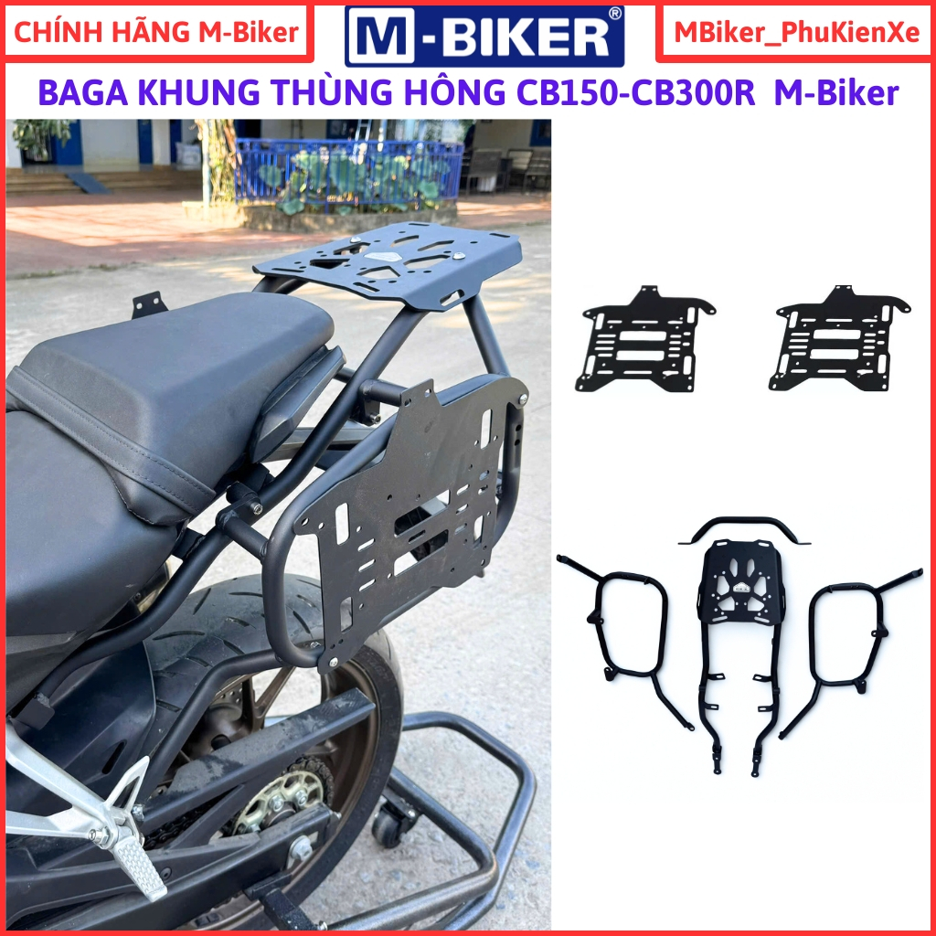 Baga cb300, cb150r, กระเป๋าหลัง cb300, พอร์ตหลัง cb300r, กระเป๋ายาวพร้อมจุดยึดสําหรับกรอบข้าง mbiker
