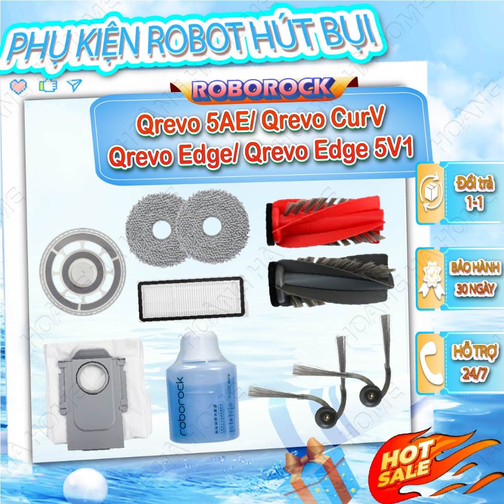 Roborock Qrevo 5AE/ Qrevo CurV/ Qrevo Edge/ Qrevo Edge 5V1 อุปกรณ์เสริมเครื่องดูดฝุ่นหุ่นยนต์ - ถุงข