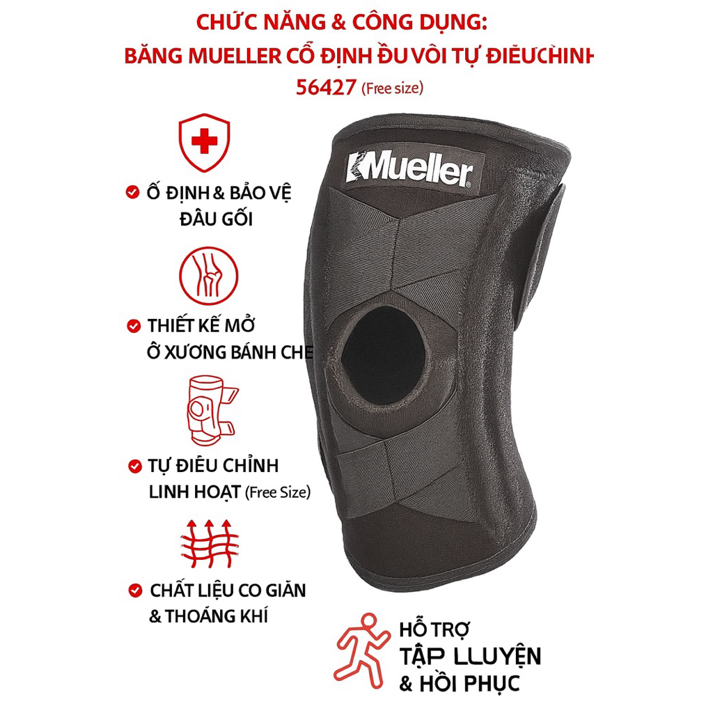 MUELLER SELF-ADJUSTABLE KNEE FIXING TAPE 56427(ฟรีไซส์)