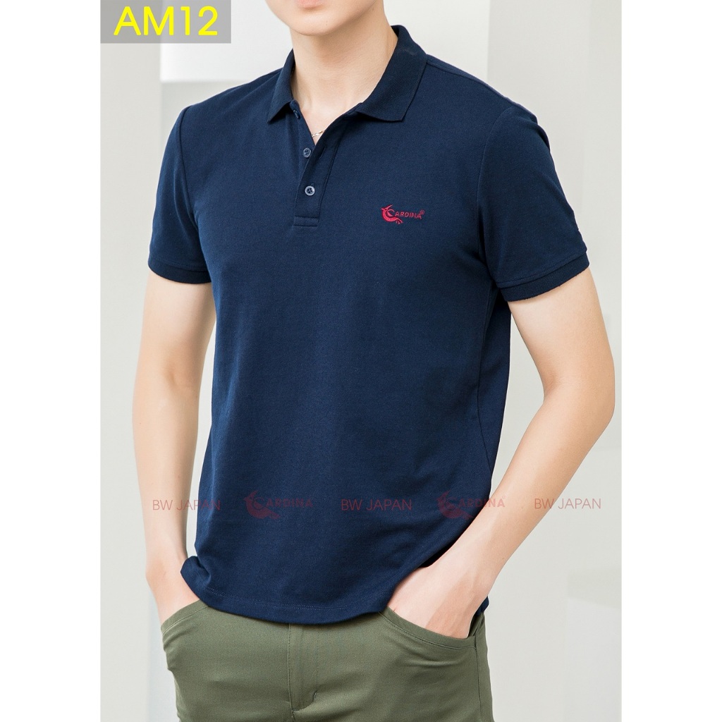 เสื้อโปโลผู้ชาย Cardina ผ้าฝ้ายจระเข้ ทรงหลวม AM1