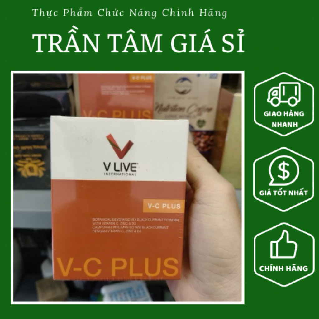 VC Plus VLive Drinking Powder – รสองุ่นดํา, วิตามินซี, อาหารเสริมสังกะสี & D3