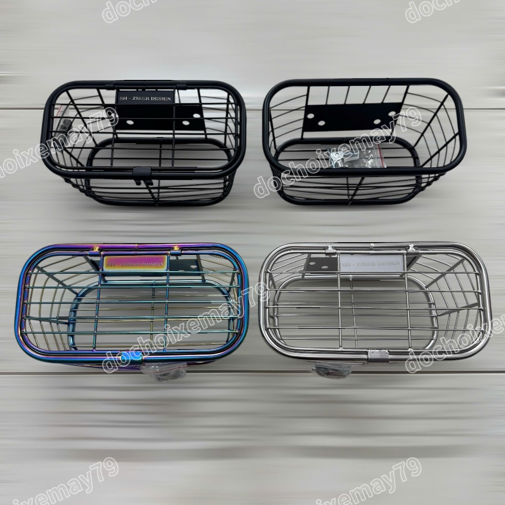 Scoopy 2021-2025 ตะกร้ารถเข็นสแตนเลสไทเทเนียม ขนาด 25x14x13
