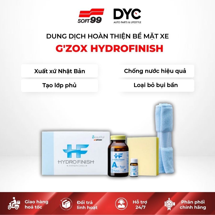 GZOX Hydrofinish Soft99 น้ํายาตกแต่งพื้นผิวรถยนต์