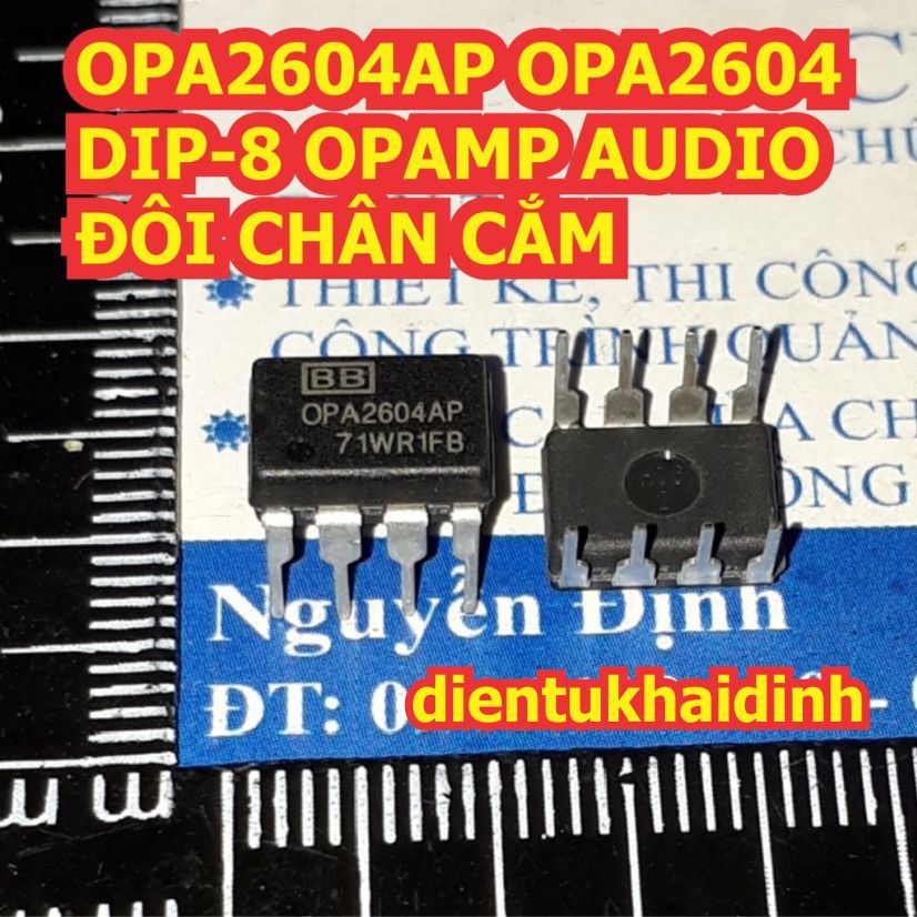 OPA2604AP OPA2604 DIP8 2*แอมป์ OPAMP ปลั๊กคู่ KDE1208
