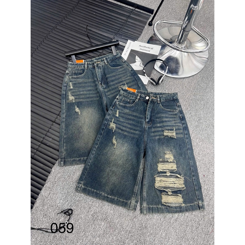 SML - Ripped Jeans - 2 สี - CC Jeans เนื้อนุ่มสวย ไม่เรียบง่าย 059