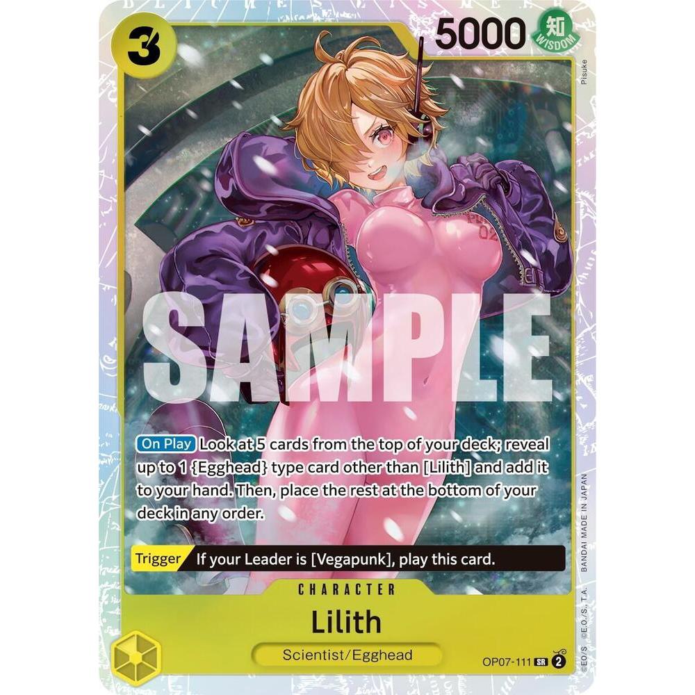 การ์ด [ One Piece - การ์ดเกมของแท้ ] Lilith OP07-111 SR -M-NM
