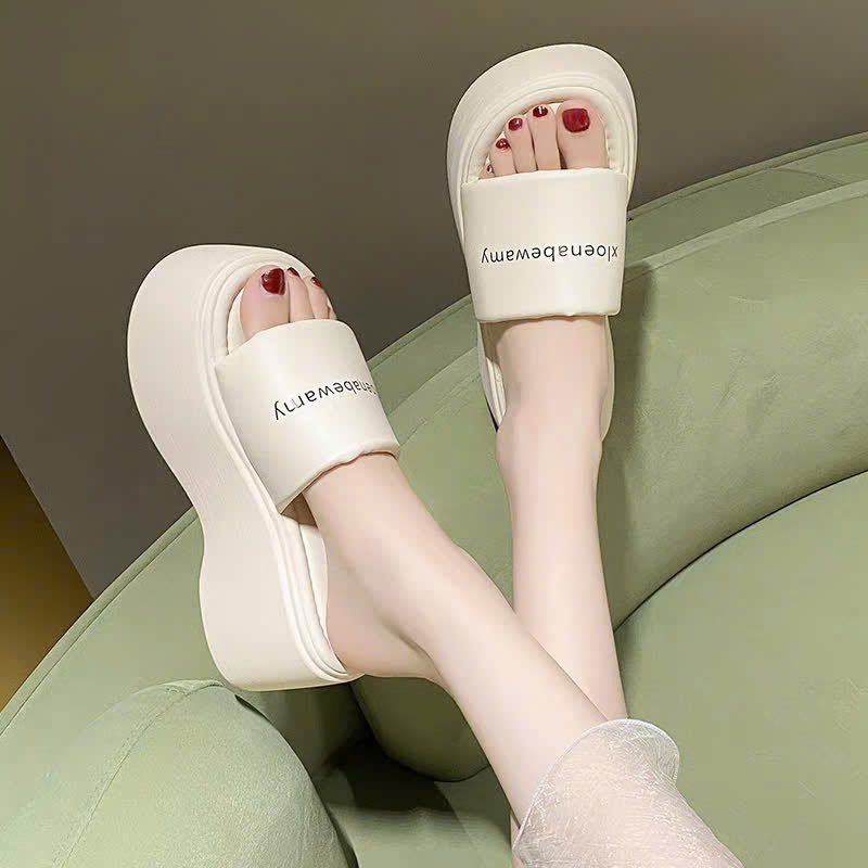 [ผลิตภัณฑ์ภายนอก] 7CM H104 รองเท้าแตะแบบสวมมือพิมพ์ลาย 7CM H104