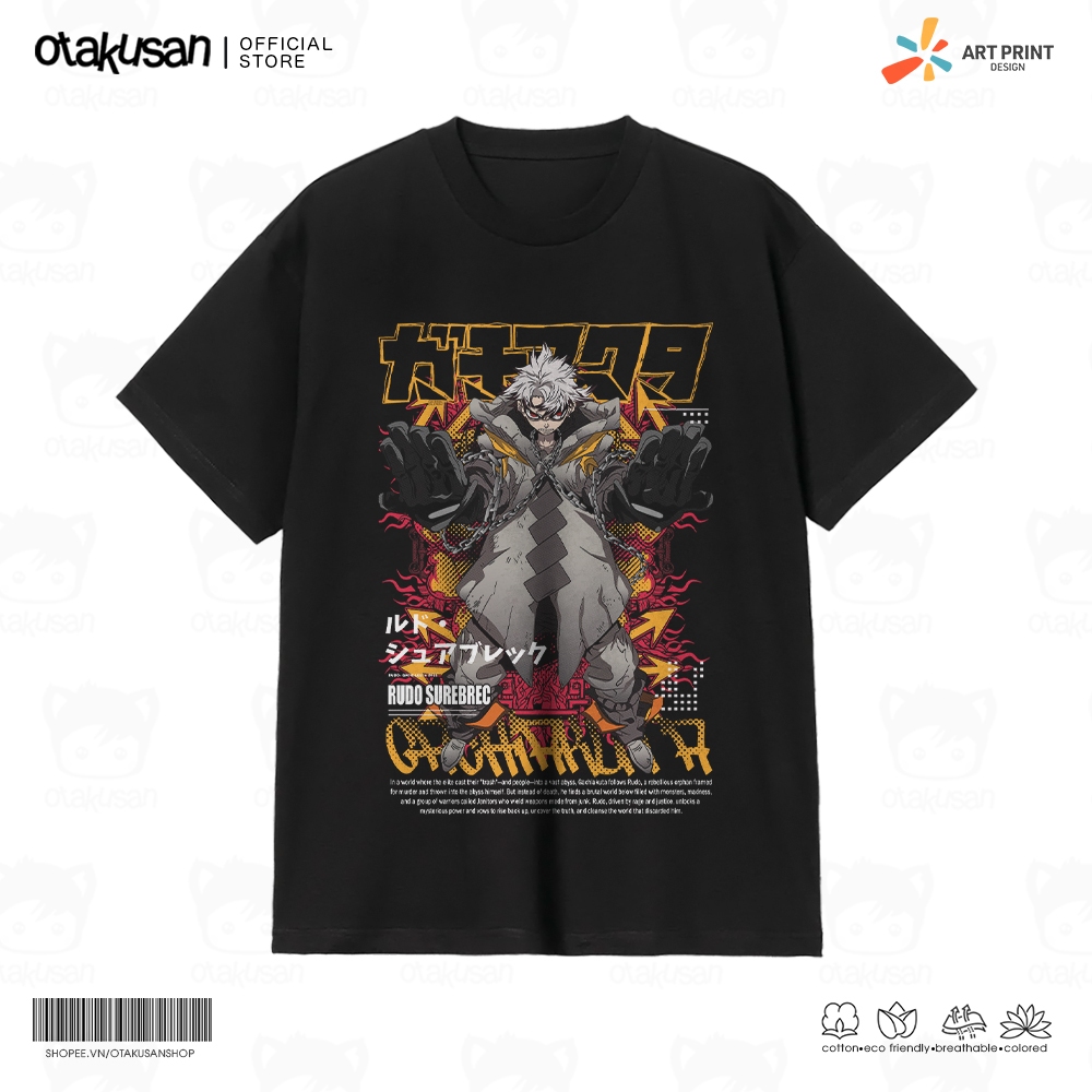 เสื้อยืดแขนสั้น Gachiakuta Rudo Art Cotton 100% สําหรับทุกเพศ