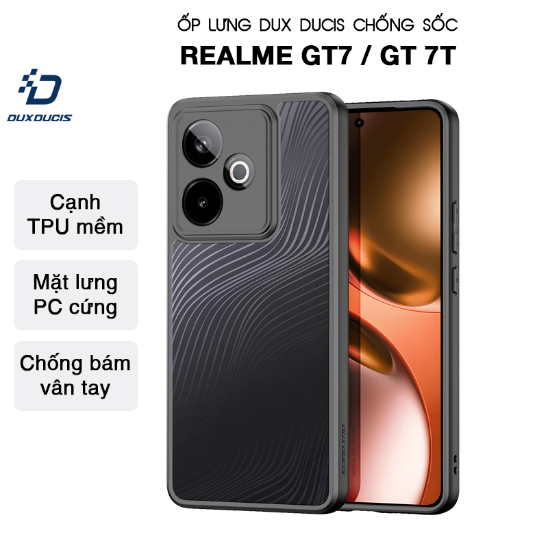 DUX DUCIS Realme GT7/ GT 7T Case (AIMO SERIES) ขอบ TPU ด้านหลังพีซีป้องกันลายนิ้วมือ