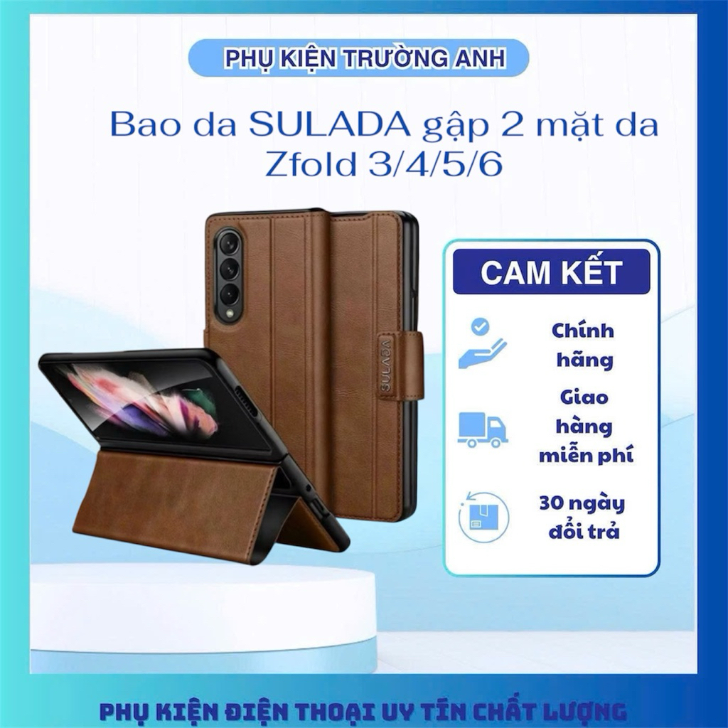 SULADA เคสหนังพับสองด้านสําหรับ zfold3,zfold4,zfold5,zfold6