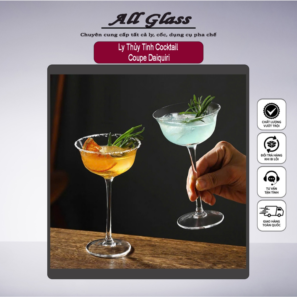 Coupe Daiquiri, Sidecar, Cosmopolitan Cocktail Glass 150ml - สไตล์ฝรั่งเศสหรูหรา