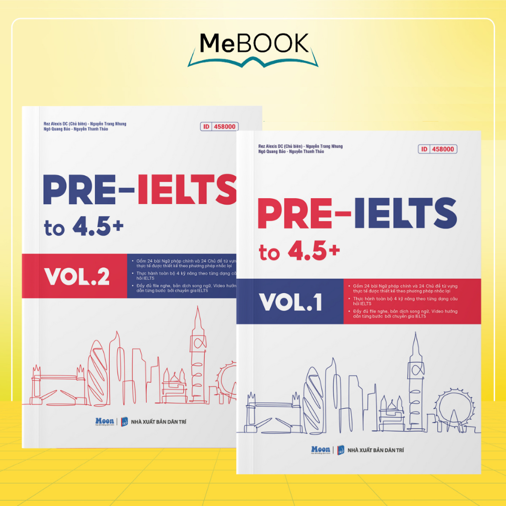 หนังสือก่อน - Ielts เป็นรองพื้น 4.5+ สําหรับมือใหม่ฝึกหัด IELTS | มีบุ๊ค