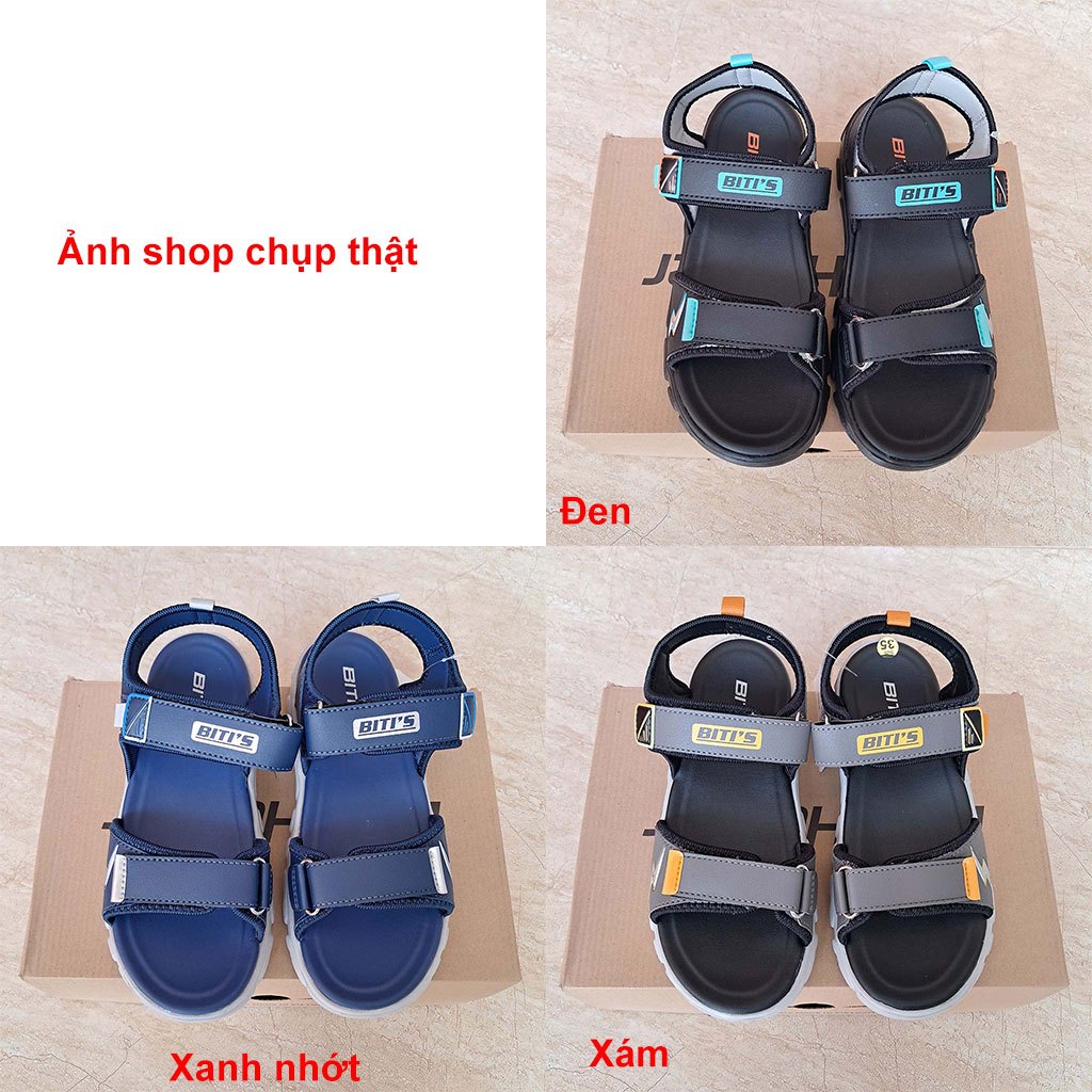 รองเท้าแตะเด็กผู้ชาย Bitis 3 สี BEB006100XAM, BEB006100เด็น, BEB006100XNH (เทา, ดํา, ฟ้าวิสโคส)