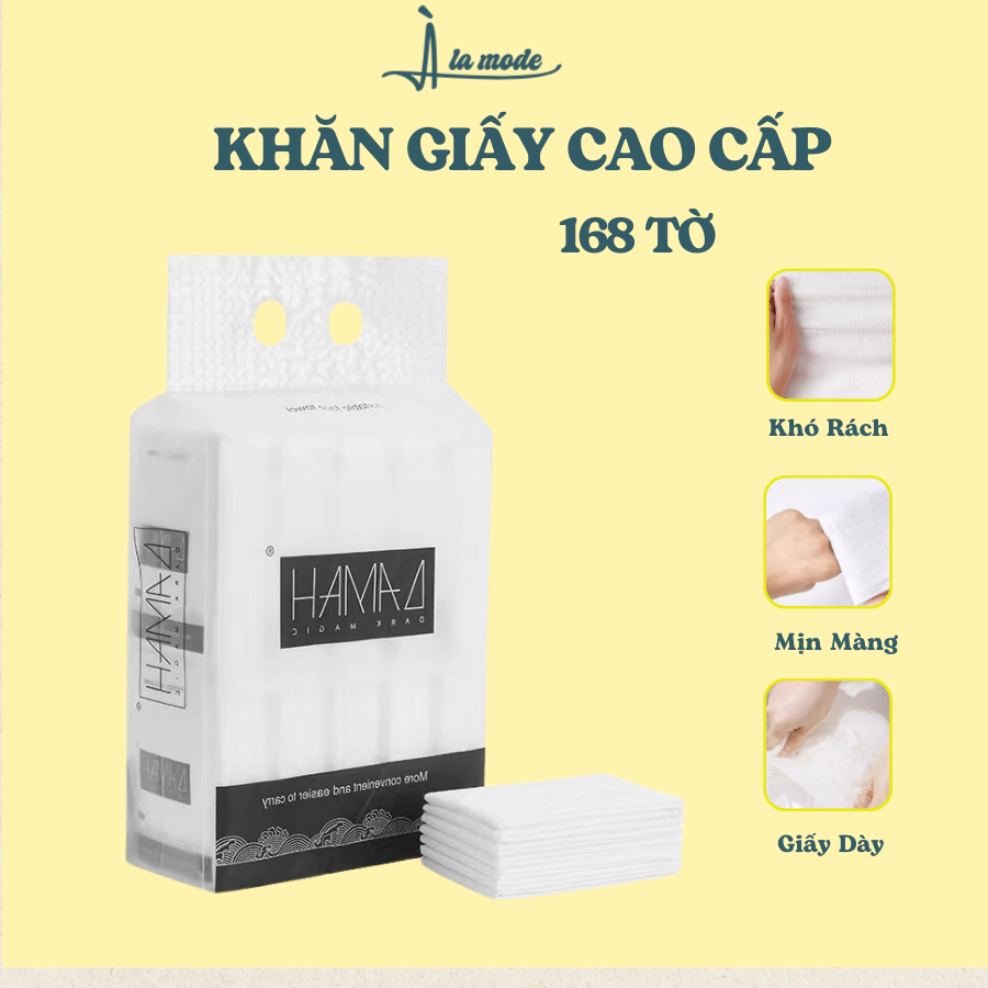 DAMHA Dark Magic กระดาษทิชชู่ติดผนังคุณภาพสูงปลอดภัยแต่งหน้า Remover กระดาษ 168 แผ่นหนา