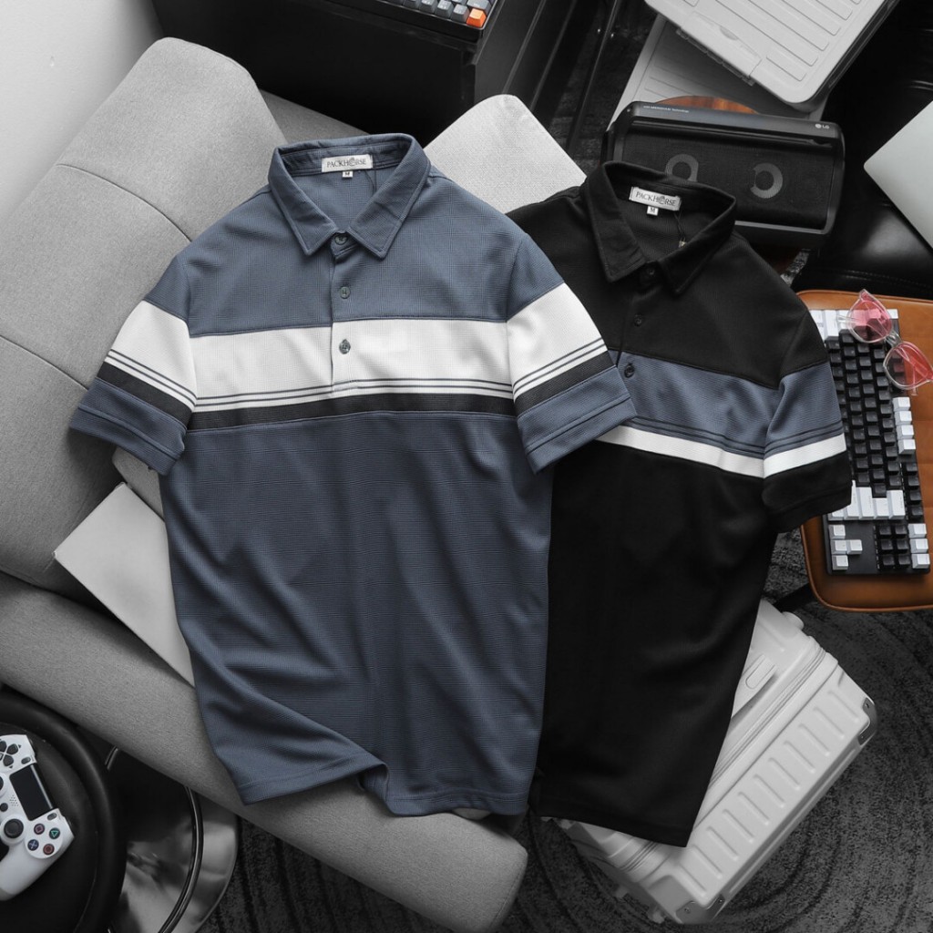 เสื้อโปโลผู้ชายคอปก Polo Pack MS แฟชั่นผ้าฝ้ายปกติคุณภาพสูง Bigsize KENSTORE89 ATP302