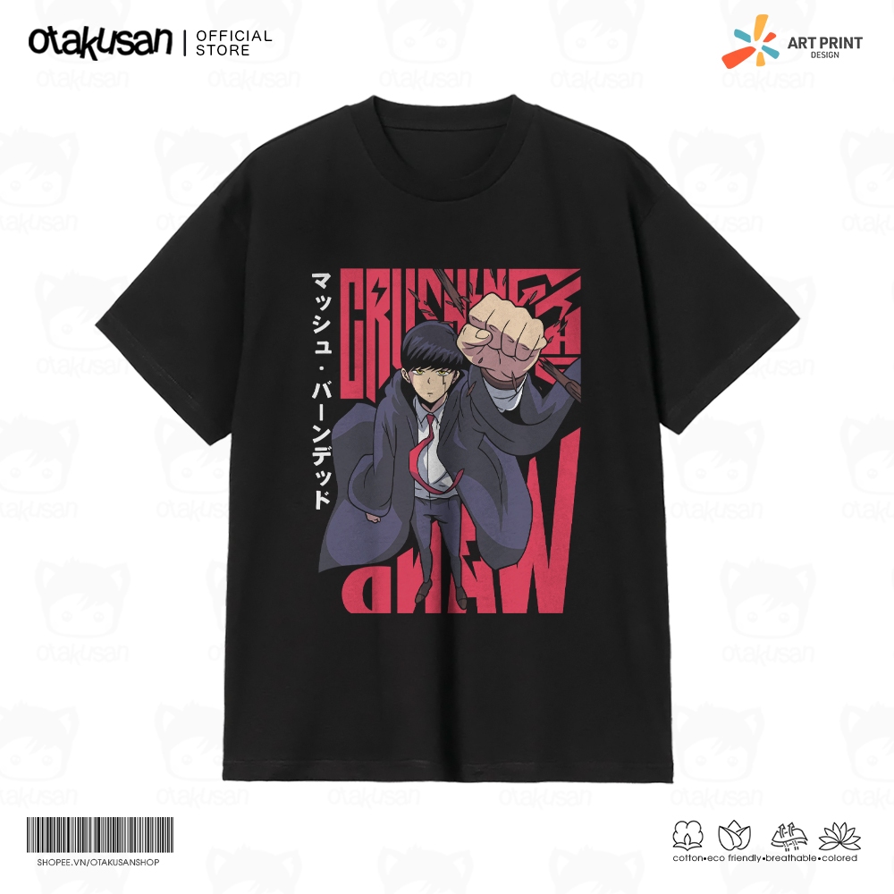 Mashle Mash Burnedead เสื้อยืด Unisex ผ้าฝ้าย 100% แขนสั้น