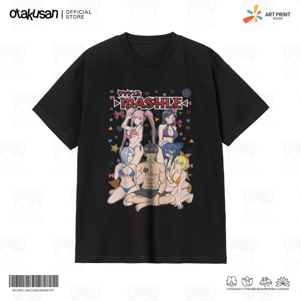 เสื้อยืดแขนสั้น Unisex Mashle Mash Burnedead Waifu Cotton 100%