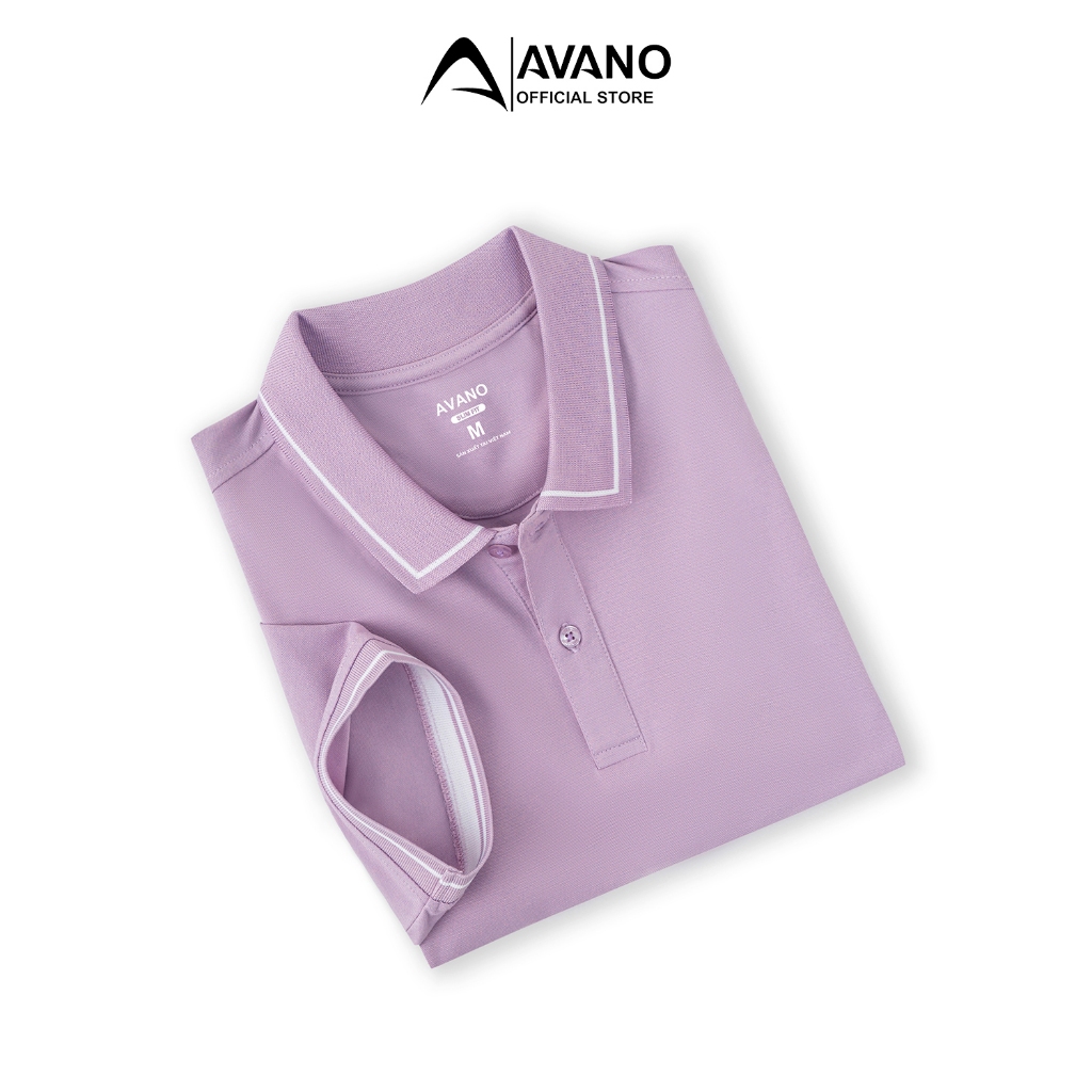 เสื้อโปโลผู้หญิงสีม่วง ALANO ทรงนก ผ้าคอตตอนเท่ๆ ไม่ระบาย อ่อนเยาว์ ทรง Slimfit APL06